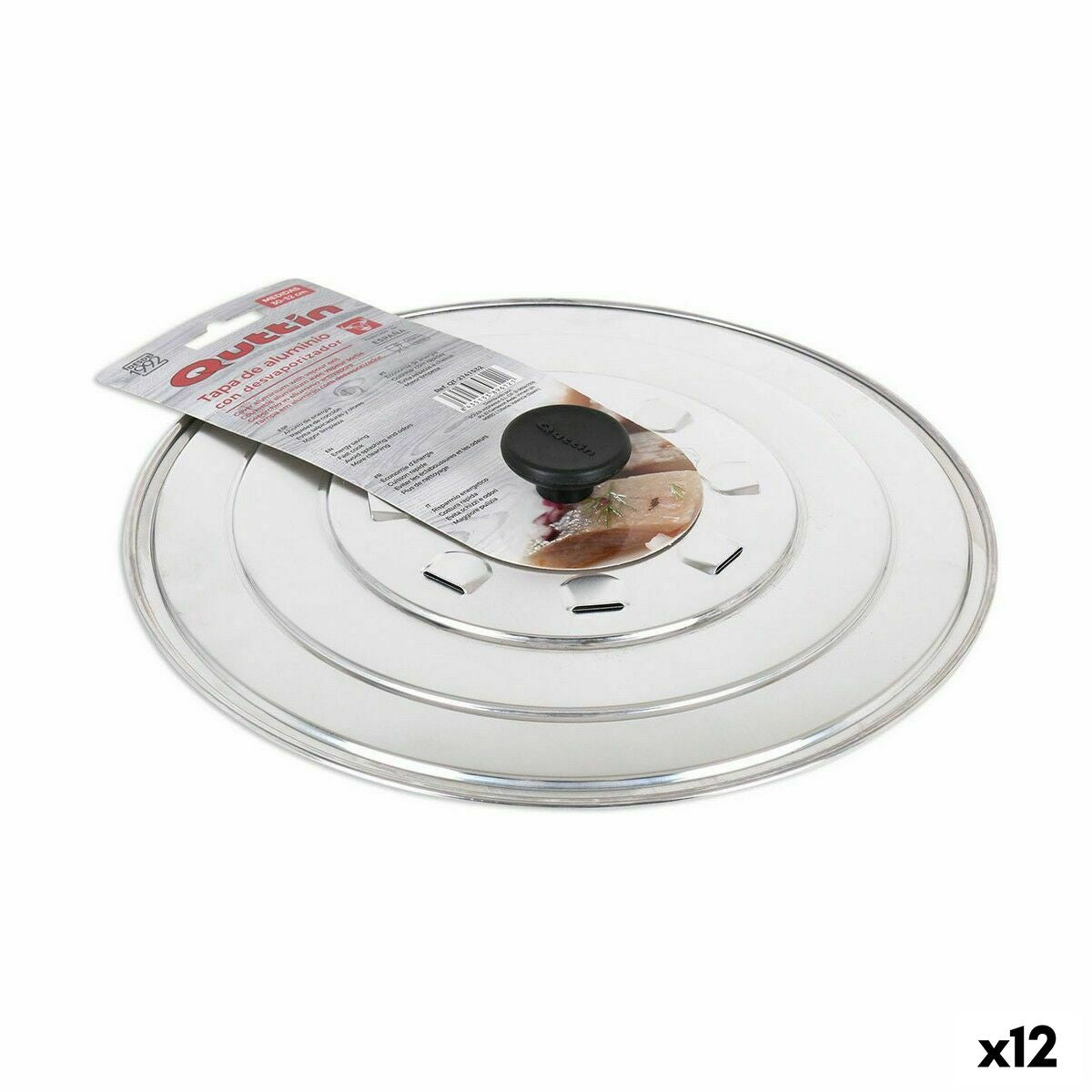 Frying Pan Lid with Steam Holes Quttin Aluminium Ø 32,5 cm (12 Units) Quttin