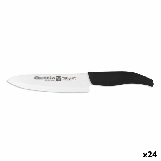 Cuchillo cocinero Quttin Cerámica Negro 15 cm 1,8 mm (24 Unidades)