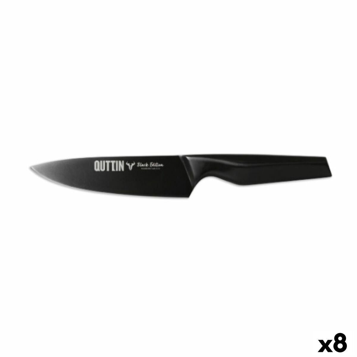 Cuchillo cocinero Quttin Black Edition 16 cm (8 Unidades)