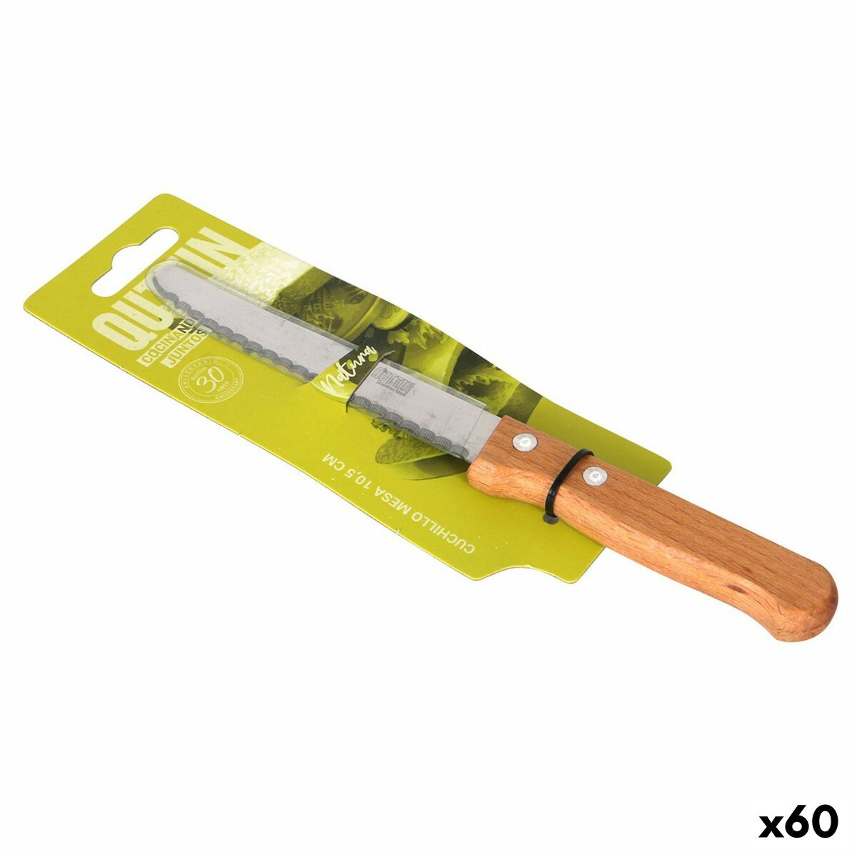 Table knife Quttin 49893 10,5 cm Wood 21 cm (60 Units) Quttin