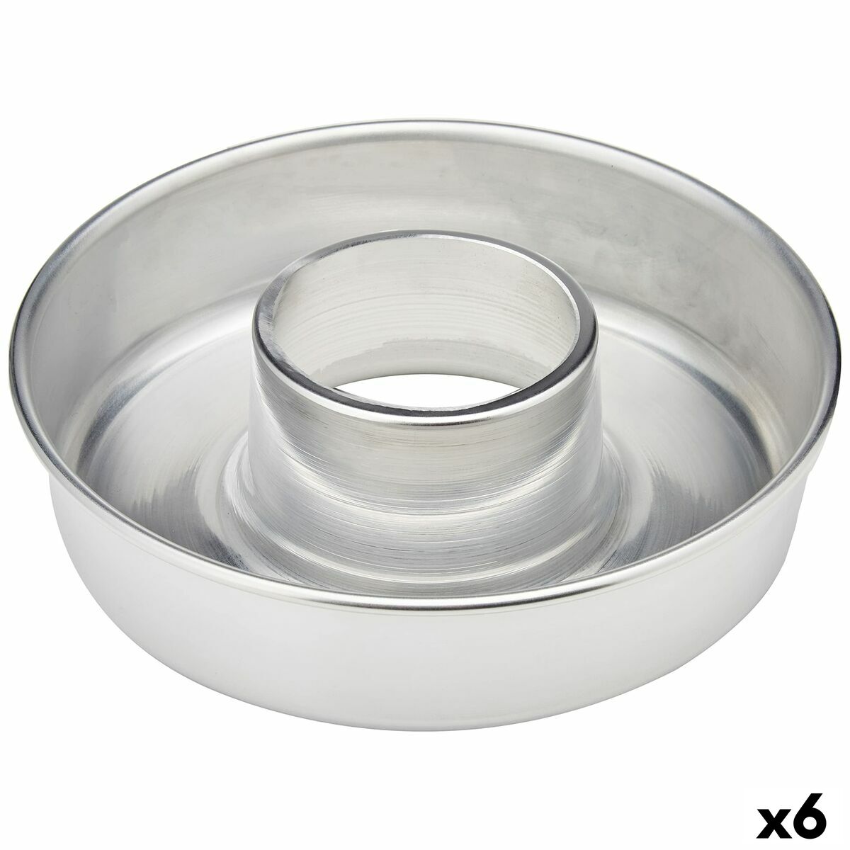 Baking Mould VR Aluminium Silver Ø 28 cm (6 Units) VR