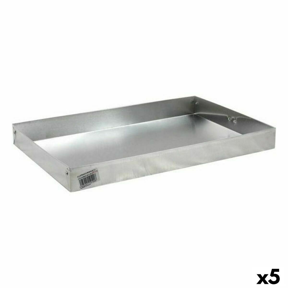 Rectangular Mould VR Silver Aluminium 34 x 22,5 x 3,5 cm (5 Units) VR