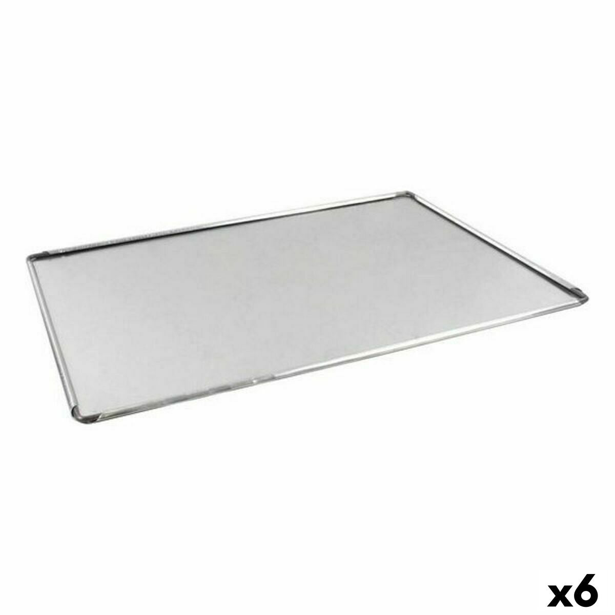 Baking tray VR Silver Aluminium Rectangular 40 x 28 x 0,5 cm (6 Units) VR