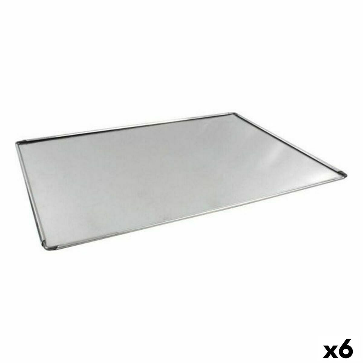 Baking tray VR Silver Aluminium Rectangular 48 x 34 x 0,5 cm (6 Units) VR