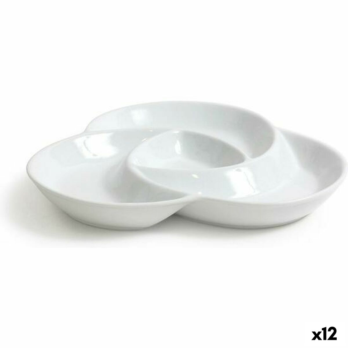 Snack tray Poppy 25 x 25 x 3,4 cm (12 Units) BigBuy Cooking