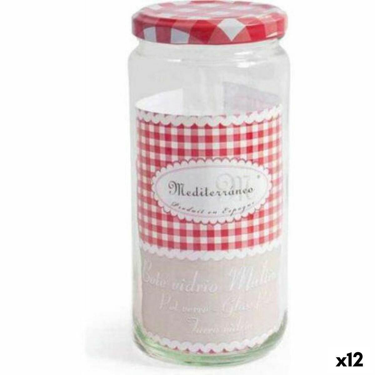 Glass Jar La Mediterránea Norma Multi-use 720 ml Glass (12 Units) La Mediterránea