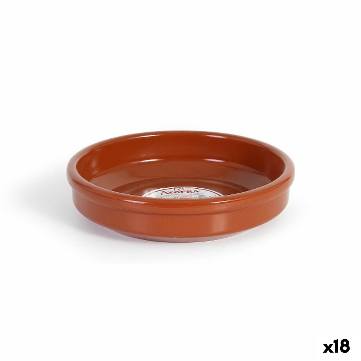 Saucepan Azofra Baked clay 20 x 20 x 4 cm (18 Units) Azofra