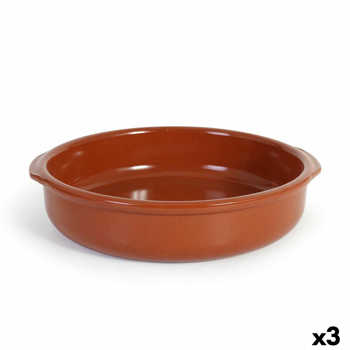 Saucepan Azofra Baked clay 33 x 31,5 x 7,5 cm (3 Units) Azofra