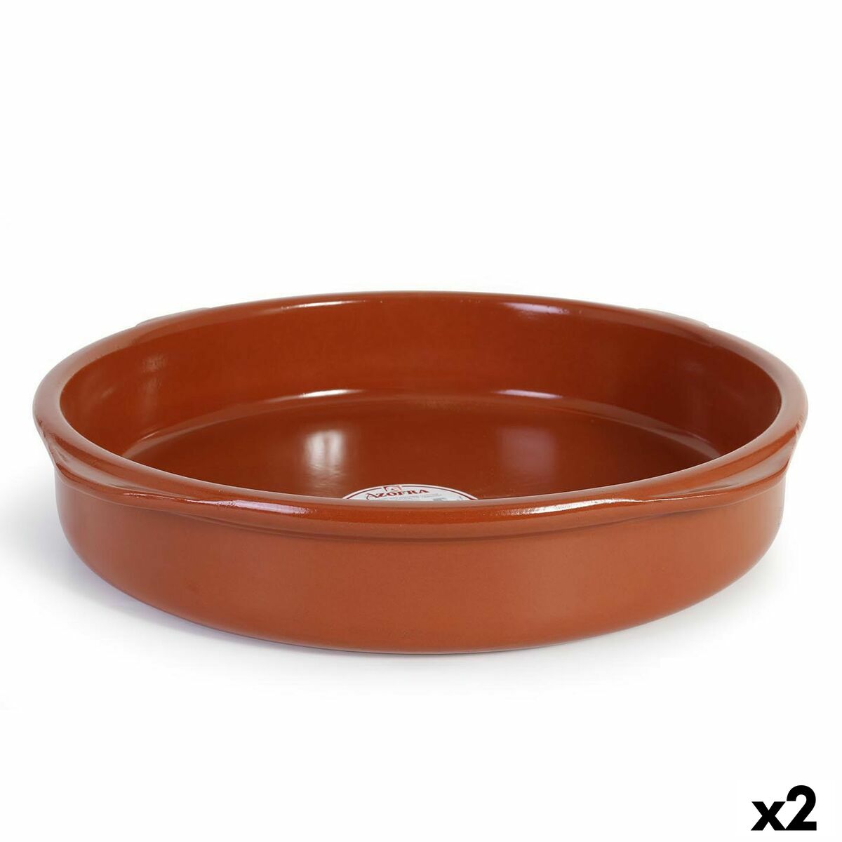 Saucepan Azofra Baked clay 43 x 43 x 7,5 cm (2 Units) Azofra