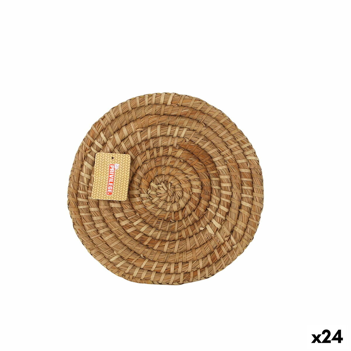 Table Mat Privilege wicker Ø 25 cm (24 Units) Privilege