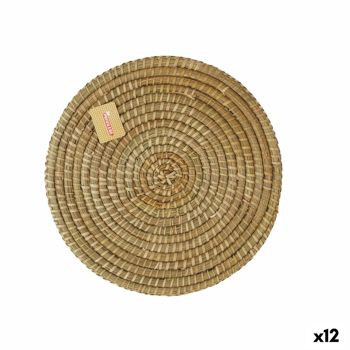 Table Mat Privilege Korne Circular wicker Ø 40 cm (12 Units) Privilege