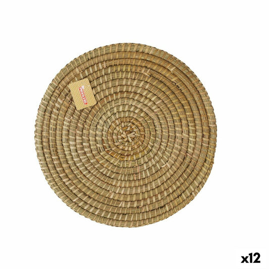 Table Mat Privilege Korne Circular wicker Ø 40 cm (12 Units) Privilege