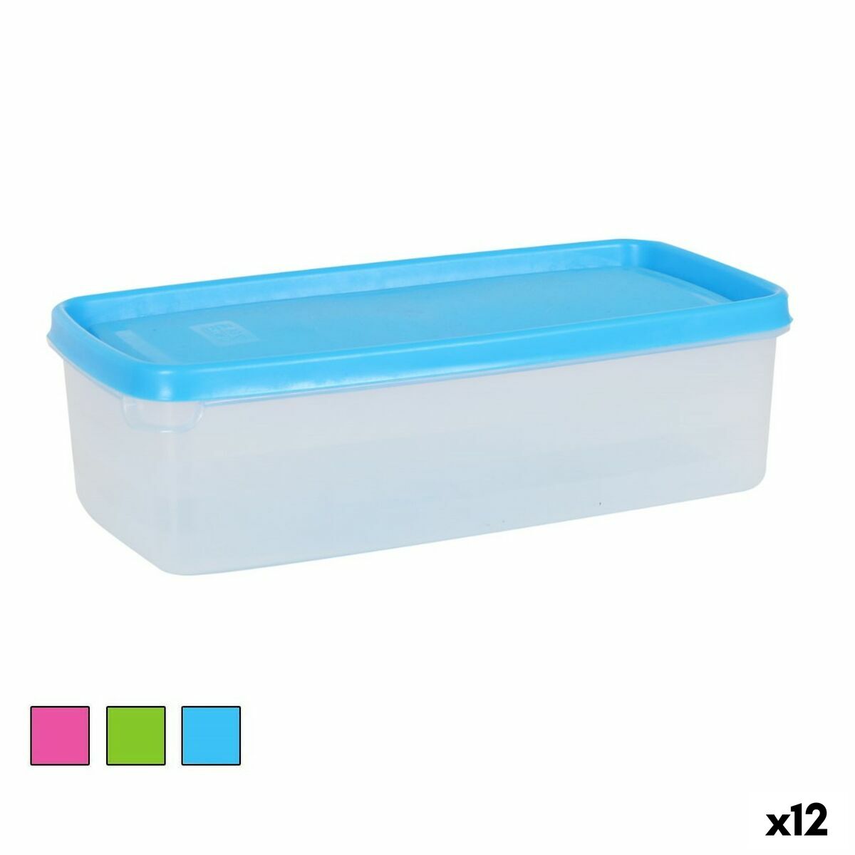 Lunch box Rectangular 23,5 x 11,5 x 7 cm (12 Units) BigBuy Cooking