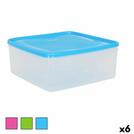 Lunch box Squared 24 x 24 x 10 cm (6 Units) BigBuy Cooking