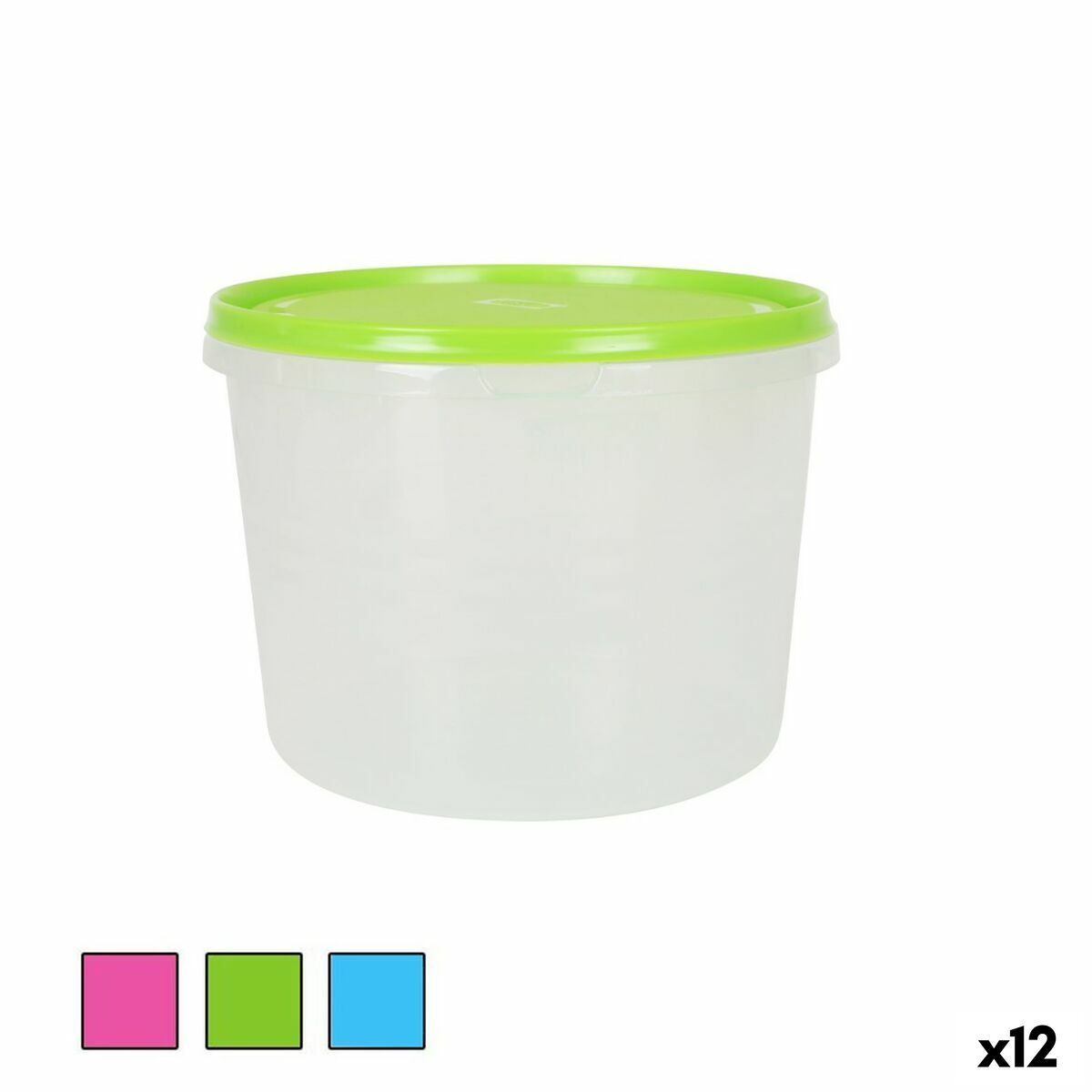 Lunch box Circular ø 19 x 14,5 cm (12 Units) BigBuy Cooking