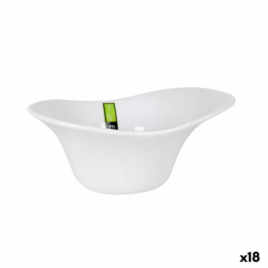 Bowl La Mediterránea Yummy White 18,4 x 13 x 7,3 cm (18 Units) La Mediterránea