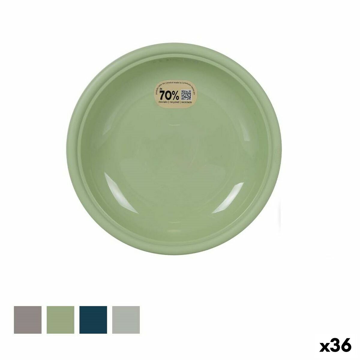 Dessert dish Dem Inside 17 x 17 x 1,5 cm (36 Units) Dem