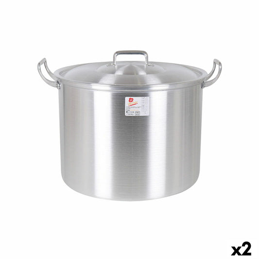 Casserole with Lid Aluminium 44 x 38 x 30 cm (2 Units) BigBuy Cooking