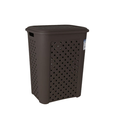 Laundry basket Tontarelli Arianna Wengue Plastic 43,5 x 33,5 x 55 cm (6 Units) Tontarelli