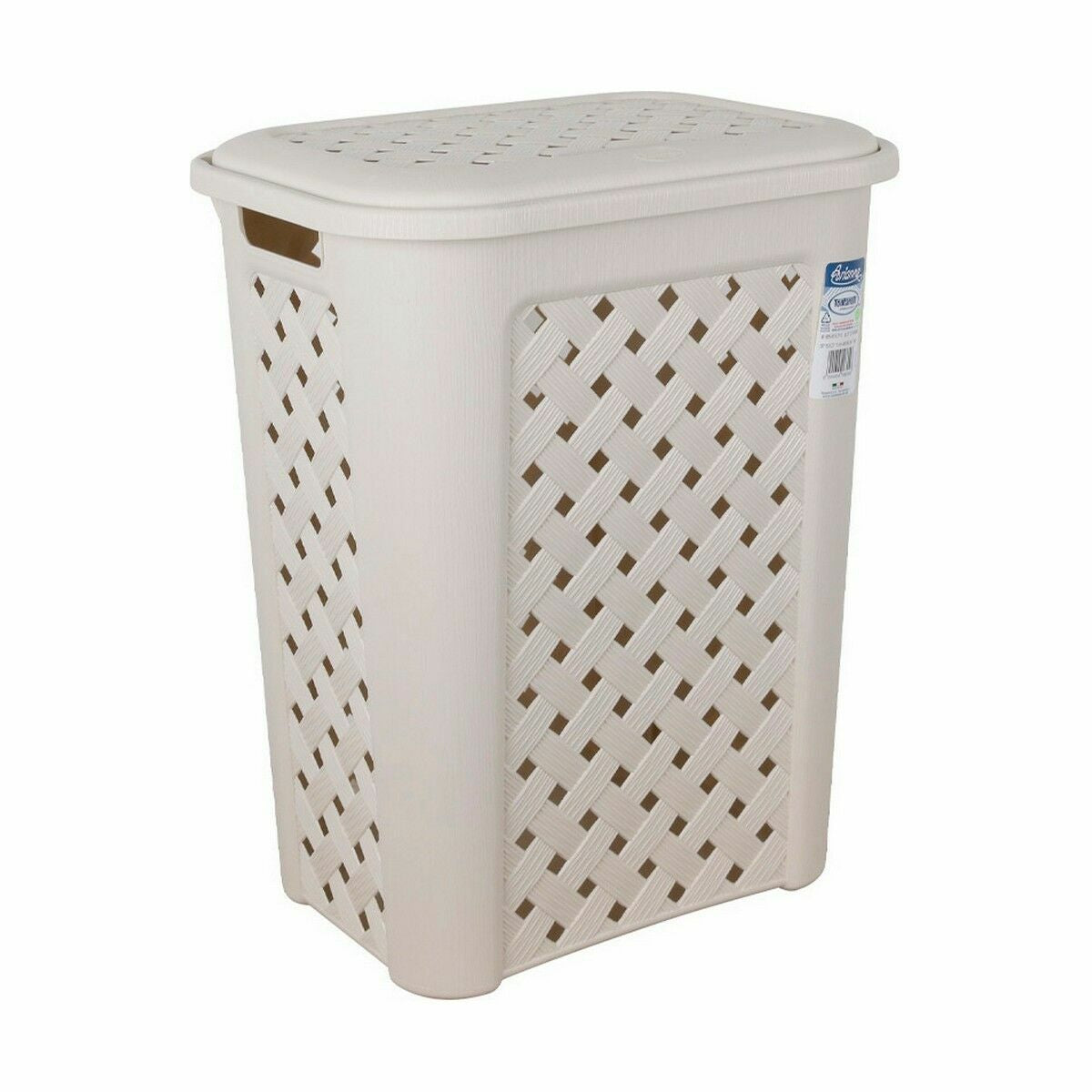 Laundry Basket Tontarelli Arianna With lid Beige 37,5 x 27,5 x 47 cm (6 Units) Tontarelli