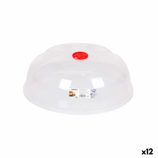 Microwave Cover with Valve Dem Montera Transparent Plastic 26 x 26 x 12 cm (12 Units) Dem