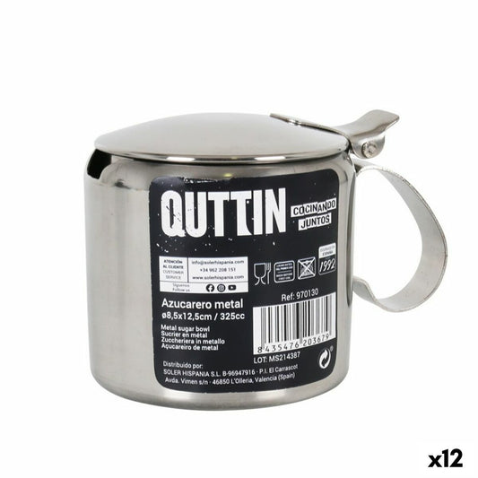 Sugar Bowl Quttin Quttin 325 ml 8,5 x 12,5 cm Metal 11 x 7,7 x 8 cm (12 Units) Quttin