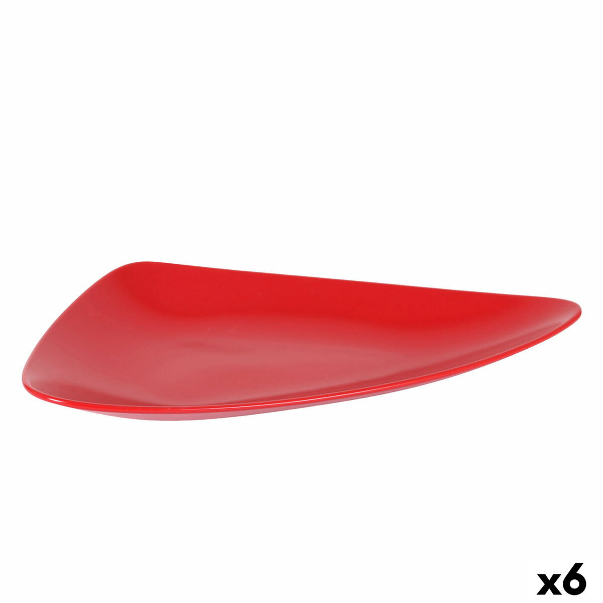 Snack tray Ceramic Red 41 x 24 x 5 cm (6 Units) BigBuy Home