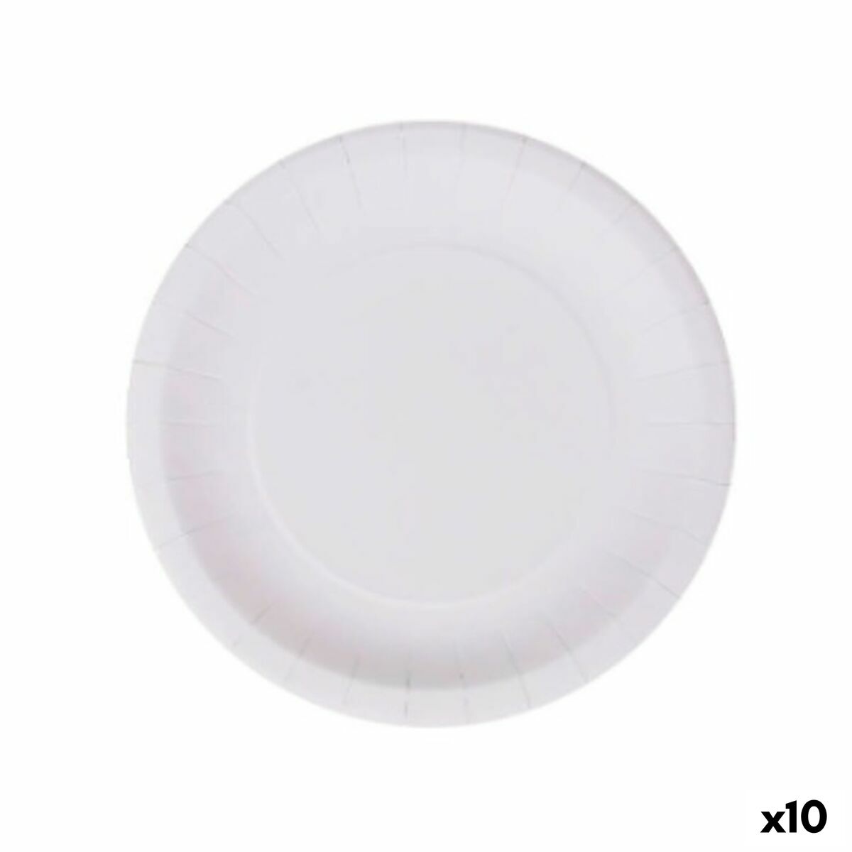 Plate set Algon Disposable White Cardboard 20 cm (10 Units) Algon