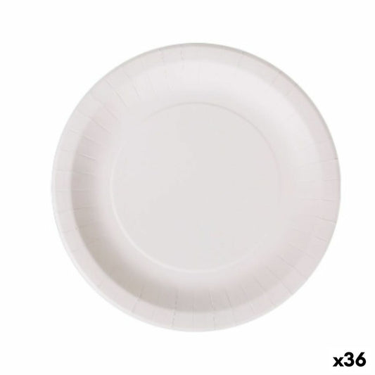 Plate set Algon Disposable White Cardboard 28 cm (36 Units) Algon