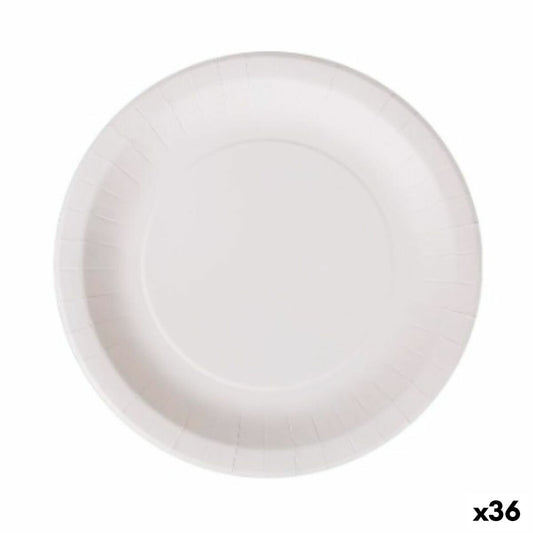 Plate set Algon Disposable White Cardboard 28 cm (36 Units) Algon