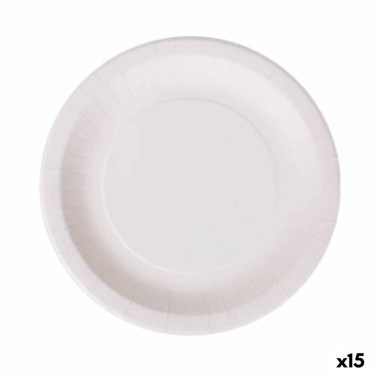 Plate set Algon Disposable White Cardboard 28 cm (15 Units) Algon