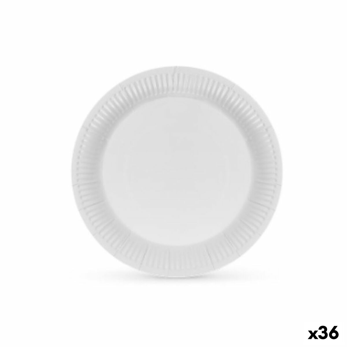 Plate set Algon Cardboard Disposable White (36 Units) Algon