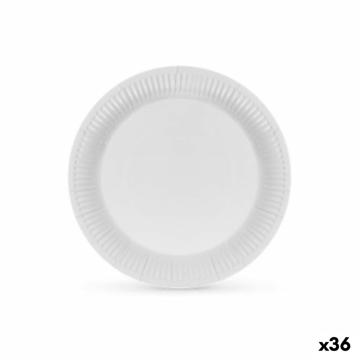 Plate set Algon Cardboard Disposable White (36 Units) Algon