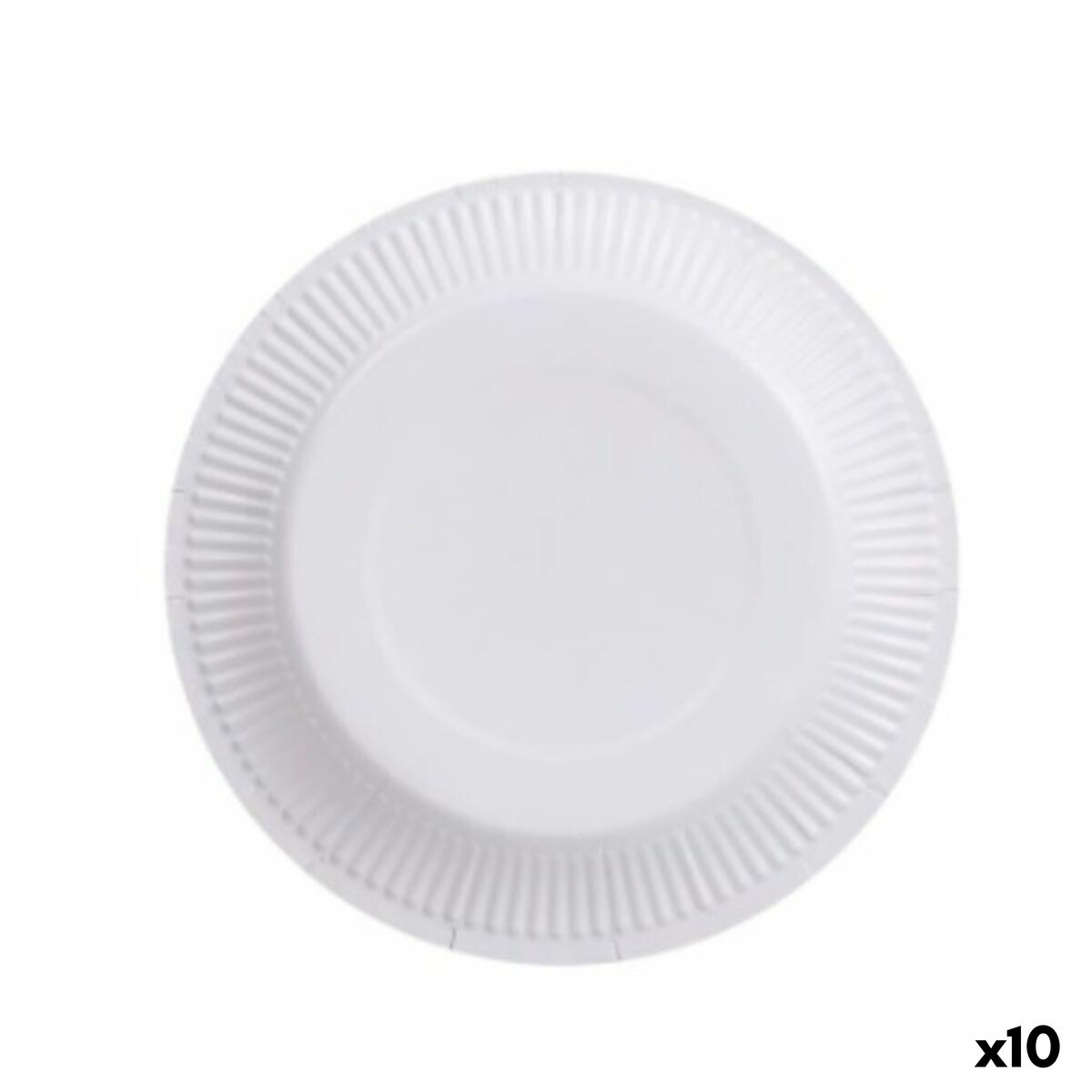 Plate set Algon Disposable White Cardboard 18 cm (10 Units) Algon