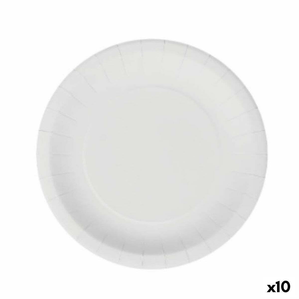 Plate set Algon Disposable White Cardboard 20 cm (10 Units) Algon