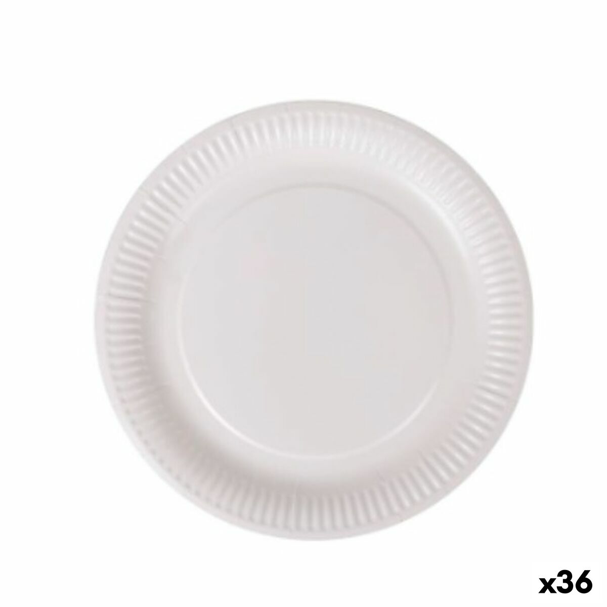 Plate set Algon Disposable White Cardboard 23 cm (36 Units) Algon