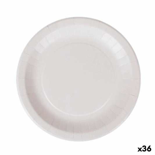 Plate set Algon Disposable White Cardboard 28 cm (36 Units) Algon