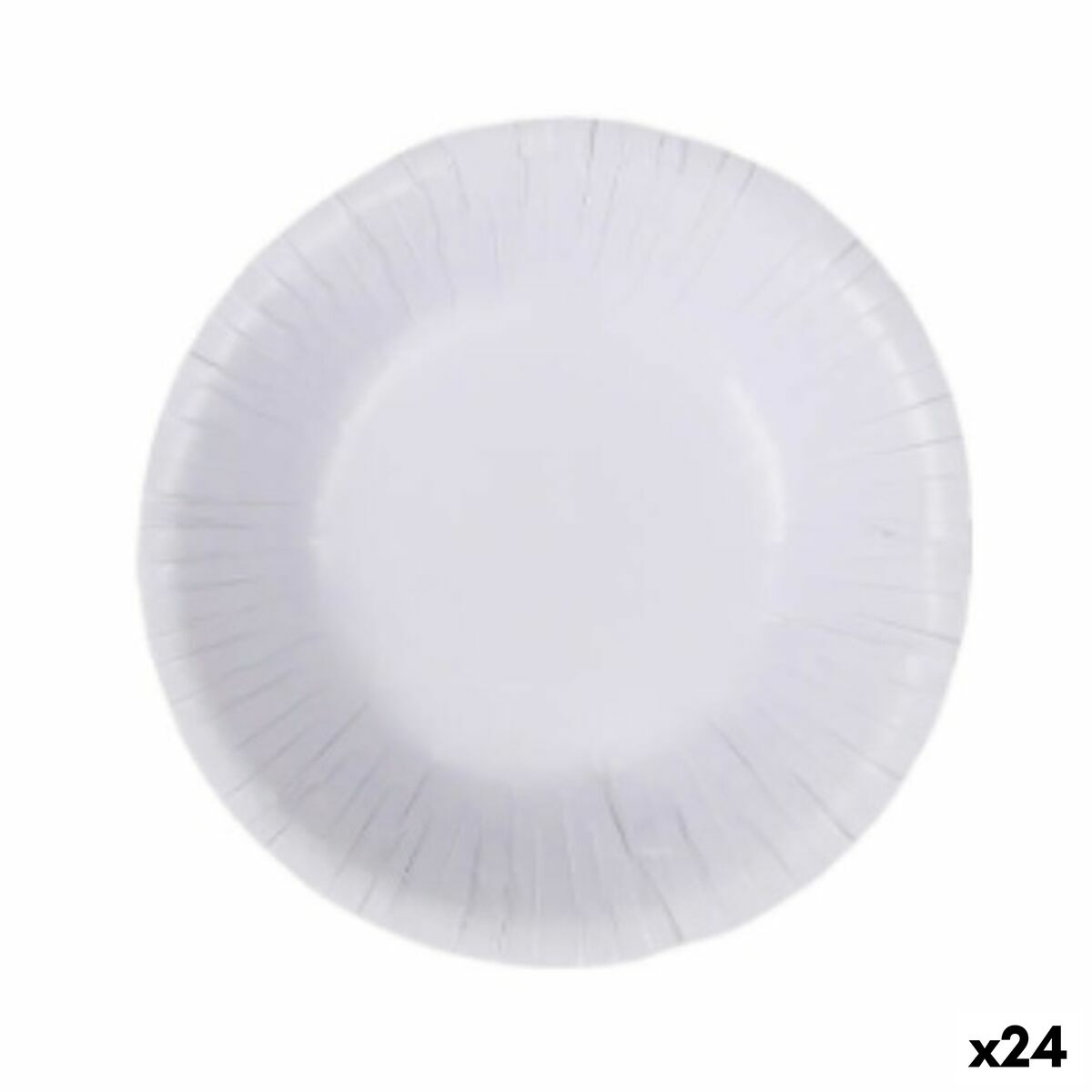 Plate set Algon Disposable White Cardboard 450 ml (24 Units) Algon