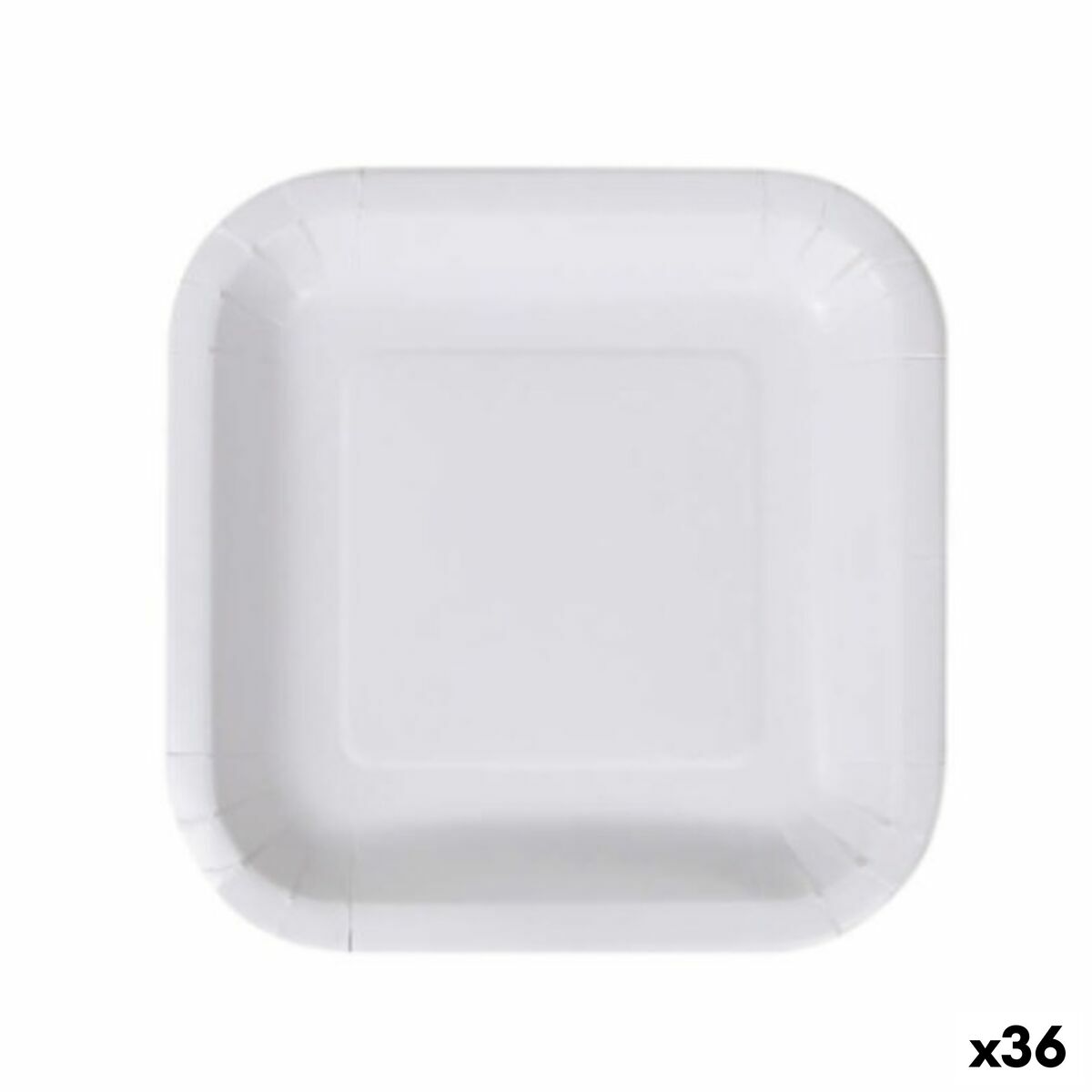 Plate set Algon Disposable White Cardboard 20 cm (36 Units) Algon