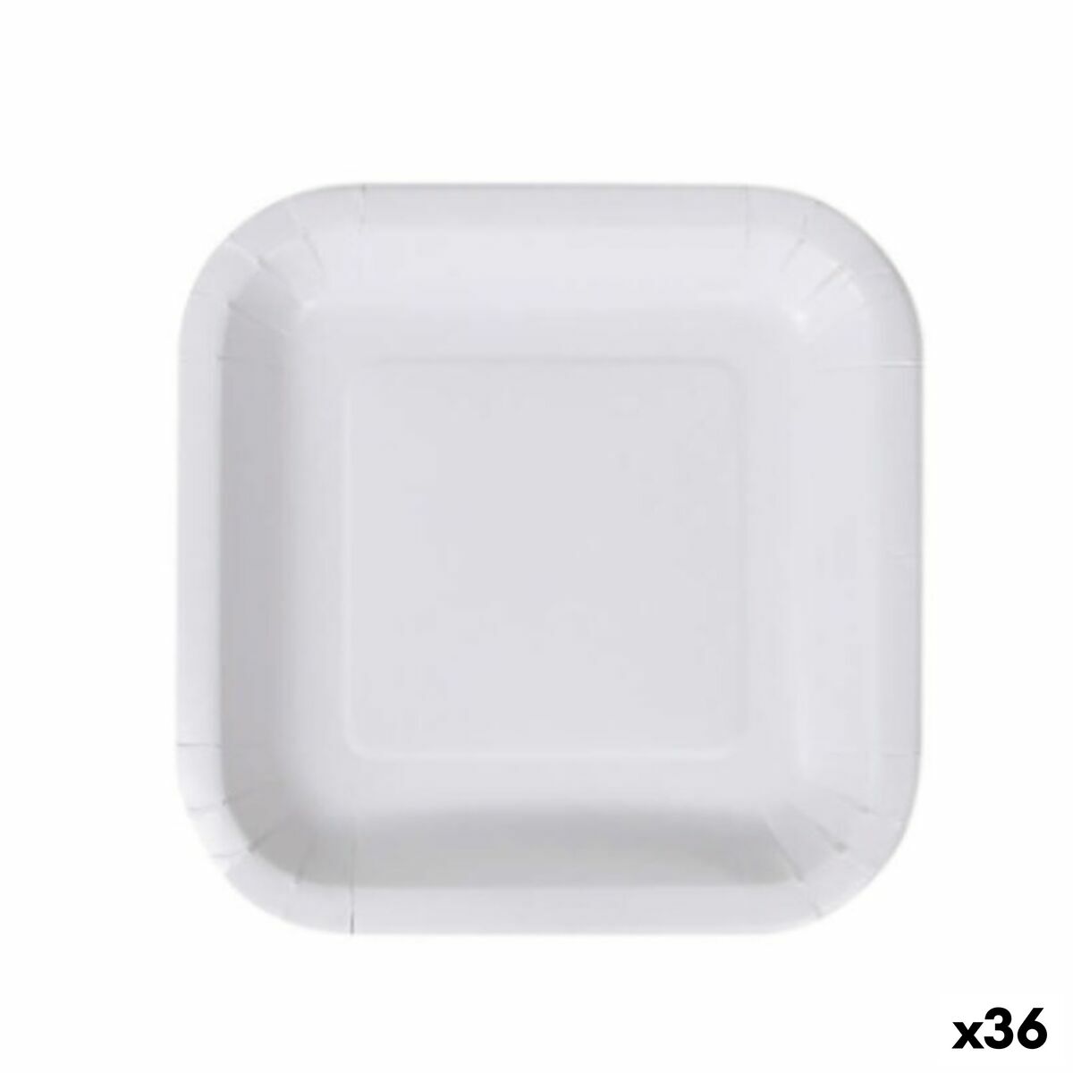 Plate set Algon Disposable White Cardboard 20 cm (36 Units) Algon