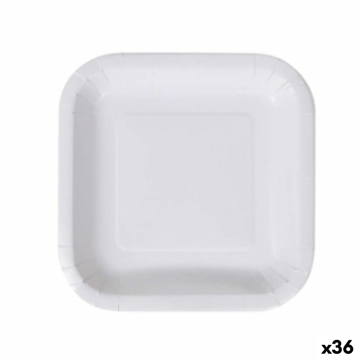 Plate set Algon Disposable White Cardboard 23 cm (36 Units) Algon