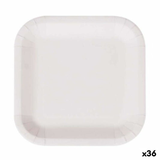 Plate set Algon Disposable White Cardboard 26 cm (36 Units) Algon