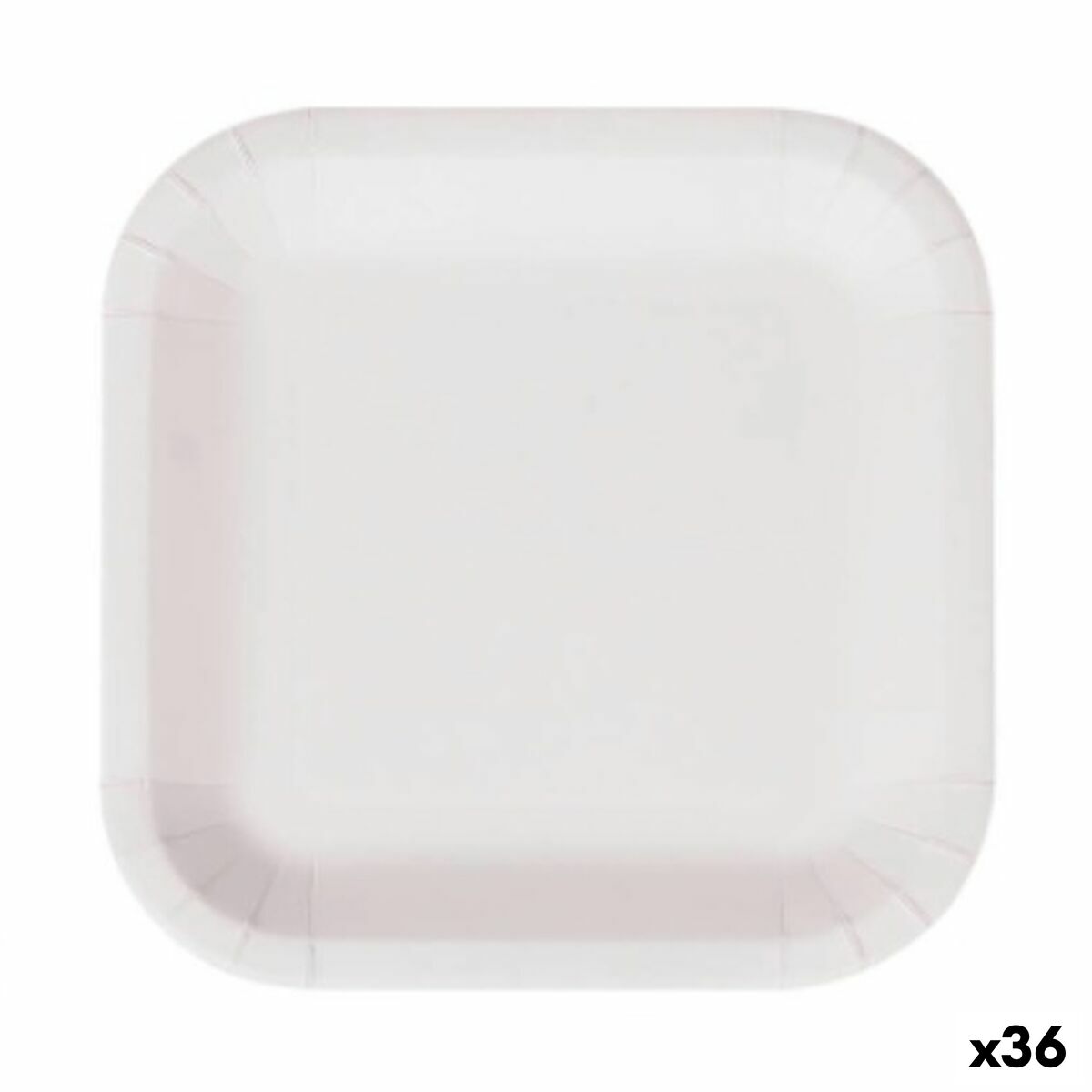 Plate set Algon Disposable White Cardboard 26 cm (36 Units) Algon