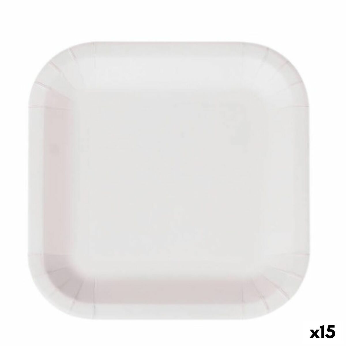 Plate set Algon Disposable White Cardboard 26 cm (15 Units) Algon