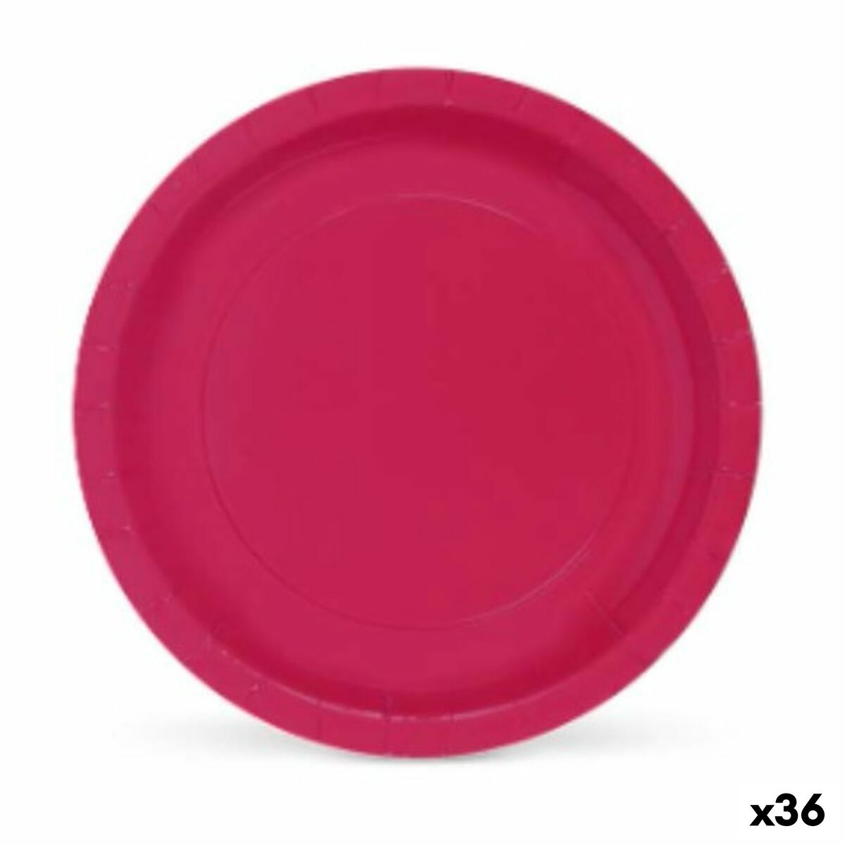 Plate set Algon Burgundy Disposable Cardboard 20 x 20 x 1,5 cm (36 Units) Algon