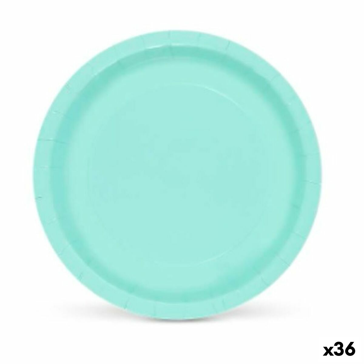 Plate set Algon Aquamarine Disposable Cardboard 20 x 20 x 1,5 cm (36 Units) Algon