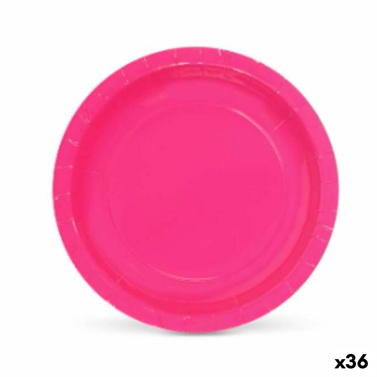 Plate set Algon Disposable Cardboard Fuchsia 20 x 20 x 1,5 cm (36 Units) Algon