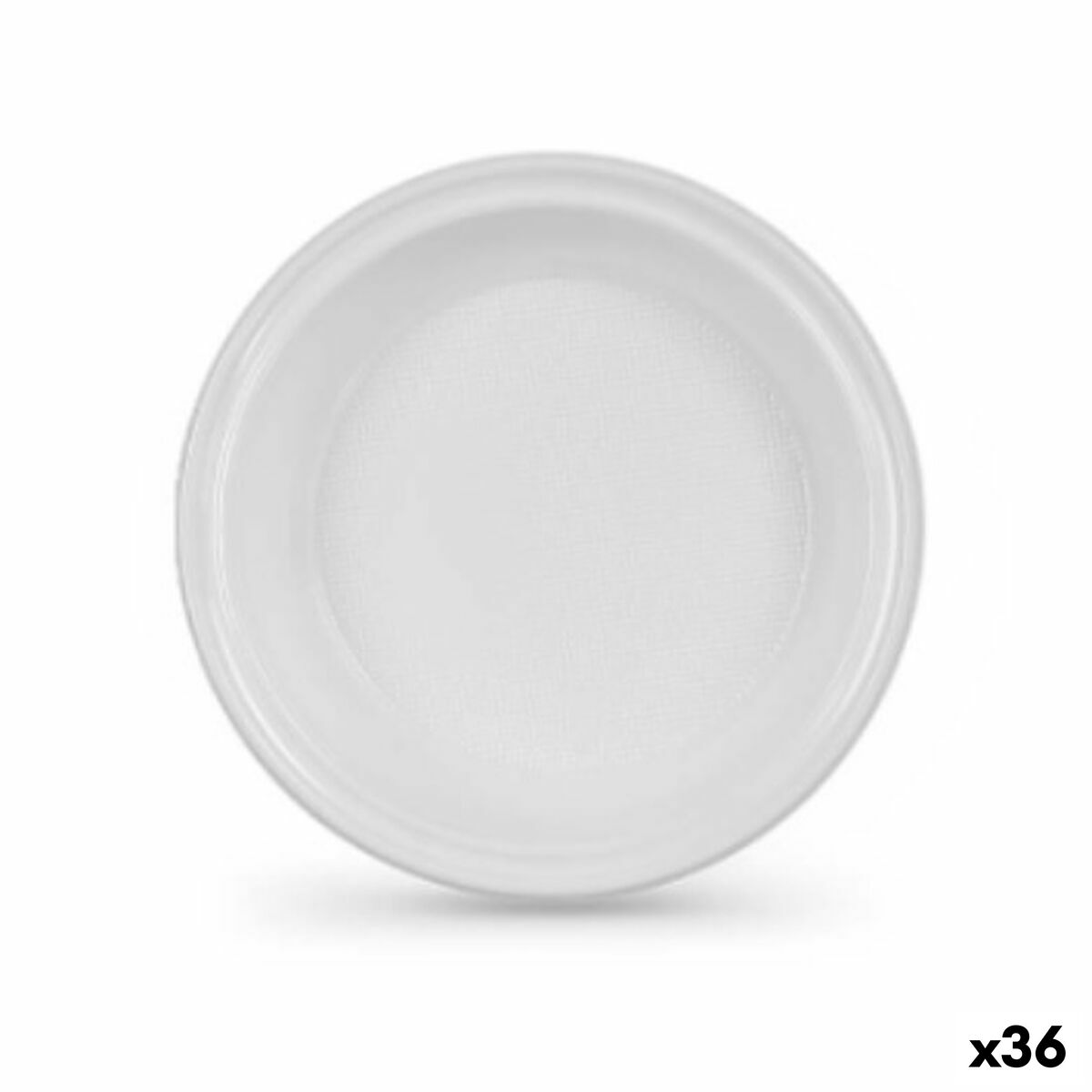 Set of reusable plates Algon White 22 x 22 x 1,5 cm (36 Units) Algon