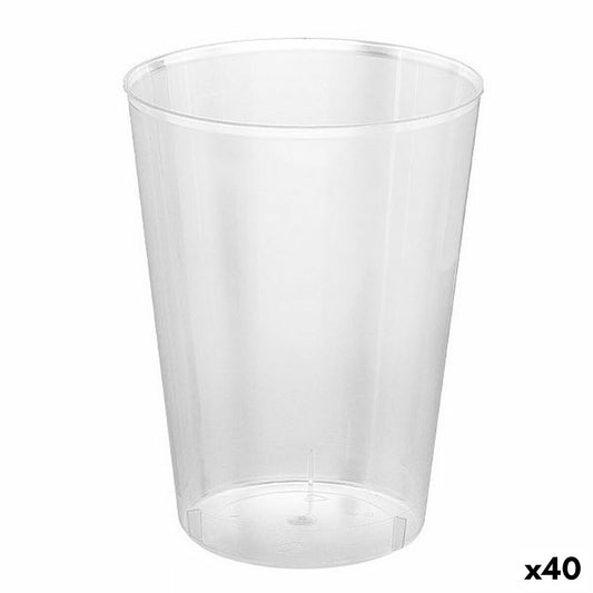 Set of reusable glasses Algon Transparent Cider 40 Units 500 ml (10 Pieces) Algon