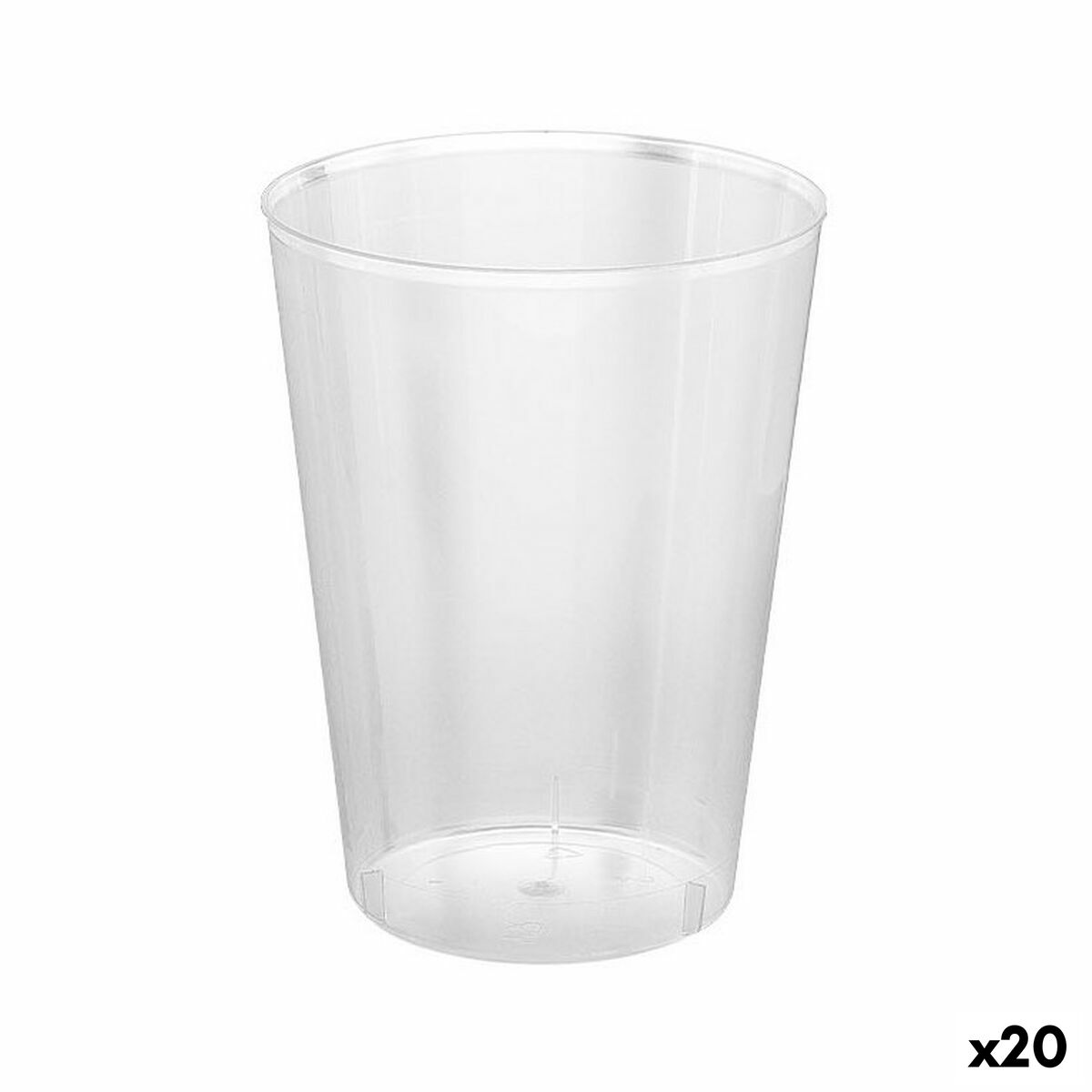 Set of reusable glasses Algon Transparent Cider 20 Units 500 ml (15 Pieces) Algon